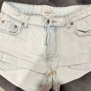 One Teaspoon Faded Blue Jean Shorts